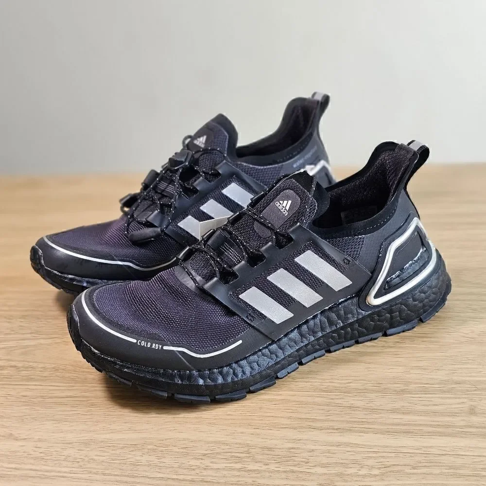 Adidas Ultraboost 20 Cold Ready Running Shoes Women’s 6 Black Silver Q46487 New